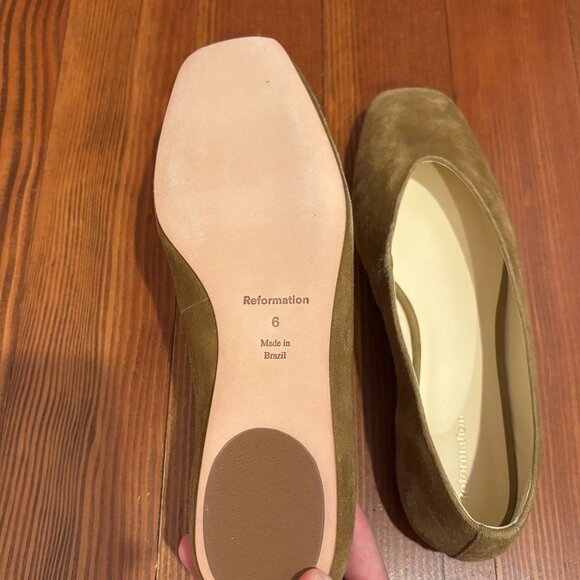 Reformation Suede Ballet Flats - Size 6 - Picture 3 of 4